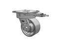 Ultimate Kingpinless 8"x4" Large Bore Forged Steel Wheel Caster with 8.5"x8.5" Plate & Swivel Lock