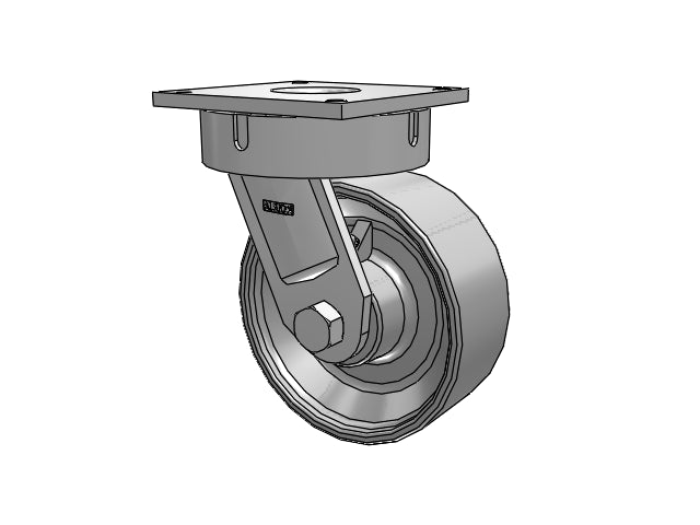 Ultimate Kingpinless 10"x4" Forged Steel Wheel Caster with 8.5"x8.5" Plate