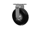 HD Raceway 10.9"x4.1" Black Pneumatic Wheel Rigid Caster with 6.25"x4.5" Plate