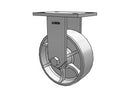 HD Raceway 8"x3" Cast Iron Wheel Rigid Caster with 7.25"x5.25" Plate