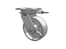 HD Raceway 8"x3" Cast Iron Wheel Caster with 7.25"x5.25" Plate & Swivel Lock
