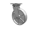 HD Raceway 12"x3" Cast Iron Wheel Caster with 7.25"x5.25" Plate