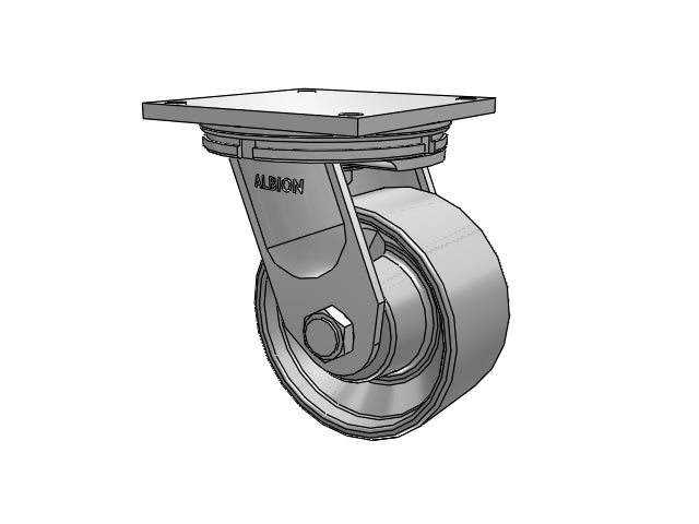 Super-Duty BBL 8"x4" Forged Steel Wheel Caster with 8.5"x8.5" Plate