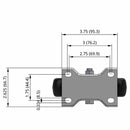 5"x1.25" Polyolefin Wheel Rigid Standard Plate Caster