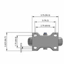 5"x1.25" TPU Ball Bearing Wheel Rigid Standard Plate Caster