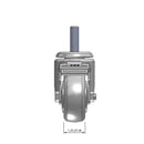 Top dimensioned CAD view of a Pemco Casters 3" x 1.25" wide wheel Swivel caster with 1/2"-13 x 1-1/2" stud, with a top total locking brake, Thermo-Urethane wheel and 270 lb. capacity part