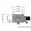 5"x1.25" Polyolefin Wheel Standard Plate Side Locking Caster