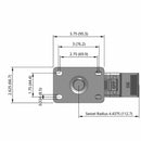 5"x1.25" TPU BB Wheel Standard Plate Total Lock Caster