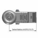 5"x1.25" Polyolefin Wheel 1/2"x1.5" Threaded Stem Total Lock Caster