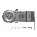 5"x1.25" TPU BB Wheel 1/2"x1.5" Threaded Stem Total Lock Caster