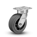 Main view of an Albion Casters 6" x 2" wide wheel Swivel caster with 4" x 4-1/2" top plate, without a brake, XS - X-tra Soft Rubber (Flat) wheel and 600 lb. capacity part