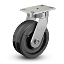 Main view of an Albion Casters 10" x 3" wide wheel Swivel caster with 6-1/4'' x 4-1/2'' top plate, without a brake, TM - Phenolic wheel and 2900 lb. capacity part