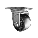 Low-Profile 700 lb. Capacity 3"x1.8125" Glass Filled Nylon Wheel Caster