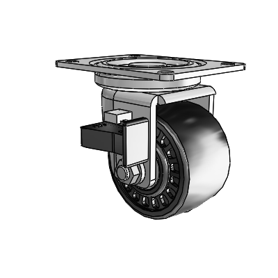 Low-Profile 700 lb. Capacity 3"x1.8125" Glass Filled Nylon Wheel Caster with Sure-Lok Brake