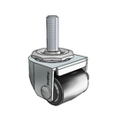 1.4375" Low-Profile Polyolefin Caster with 1/2"x1.5" Thread
