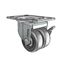 C0020120ZN-HDR01(GG)B Shepherd Swivel Caster