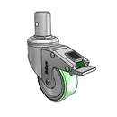 CH-03AMP-125-DL-RS03 MedCaster Swivel Caster