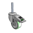 CH-03AMP-125-DL-TS22 MedCaster Swivel Caster
