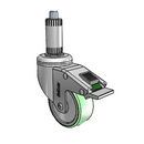 CH-03AMP-125-DL-XRN4 MedCaster Swivel Caster
