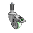 CH-03AMP-125-DL-XRR6 MedCaster Swivel Caster