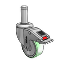 CH-03AMP-125-TL-GR09 MedCaster Swivel Caster