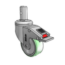 CH-03AMP-125-TL-RS01 MedCaster Swivel Caster