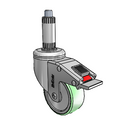 CH-03AMP-125-TL-XRN3 MedCaster Swivel Caster