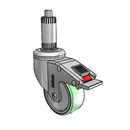 CH-03AMP-125-TL-XRN4 MedCaster Swivel Caster