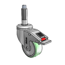 CH-03AMP-125-TL-XRR1 MedCaster Swivel Caster
