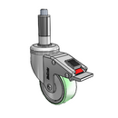 CH-03AMP-125-TL-XRR2 MedCaster Swivel Caster