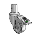 CH-03CRB-125-DL-RS05 MedCaster Swivel Caster