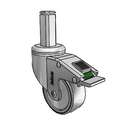 CH-03CRB-125-DL-SQ03 MedCaster Swivel Caster
