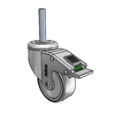 CH-03CRB-125-DL-TS21 MedCaster Swivel Caster