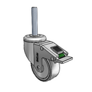 CH-03CRB-125-DL-TS22 MedCaster Swivel Caster