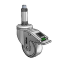 CH-03CRB-125-DL-XRN2 MedCaster Swivel Caster