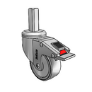 CH-03CRB-125-TL-SQ01 MedCaster Swivel Caster