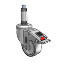 CH-03CRB-125-TL-XRN2 MedCaster Swivel Caster