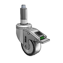 CH-03PYP-125-DL-XRR2 MedCaster Swivel Caster