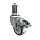 CH-03PYP-125-DL-XRR6 MedCaster Swivel Caster
