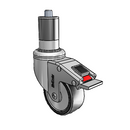 CH-03PYP-125-TL-XRR6 MedCaster Swivel Caster