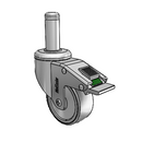CH-03TPP-125-DL-GR09 MedCaster Swivel Caster