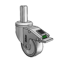 CH-03TPP-125-DL-SQ01 MedCaster Swivel Caster
