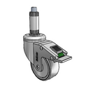CH-03TPP-125-DL-XRN3 MedCaster Swivel Caster