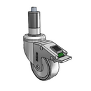 CH-03TPP-125-DL-XRR4 MedCaster Swivel Caster