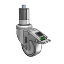 CH-03TPP-125-DL-XRR6 MedCaster Swivel Caster