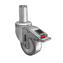 CH-03TPP-125-TL-SQ03 MedCaster Swivel Caster
