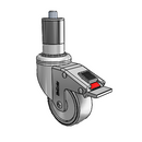 CH-03TPP-125-TL-XRR6 MedCaster Swivel Caster
