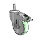 CH-04AMP-125-DL-GR10 MedCaster Swivel Caster