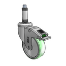CH-04AMP-125-DL-XRN2 MedCaster Swivel Caster