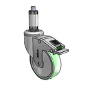 CH-04AMP-125-DL-XRN4 MedCaster Swivel Caster
